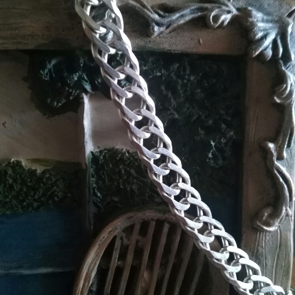 Italian Solid Sterling Silver Bracelet - image 1